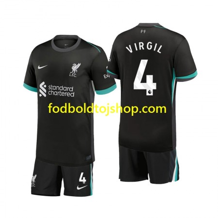 Liverpool Virgil 4 Børn Udebane Fodboldsæt 2024-25 S/S (+ Korte bukser)